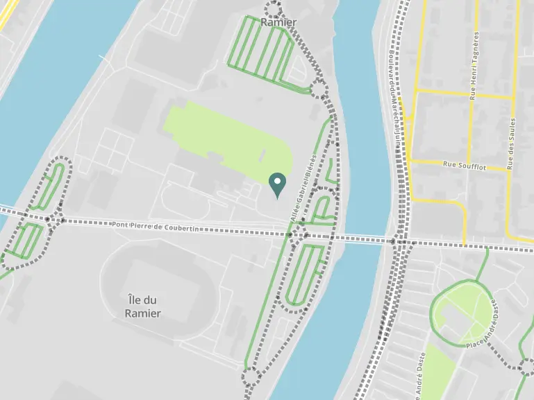 Plan rues gratuites ile du ramier